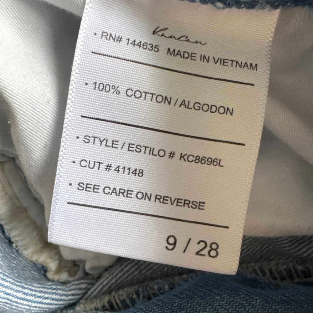 Kancan distressed button fly denim shorts style ESTILO - Picture 6 of 7